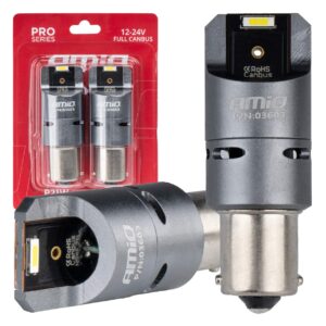 AMiO Λάμπες Αυτοκινήτου BA15S / P21W Canbus LED 6000K Ψυχρό Λευκό 2τμχ