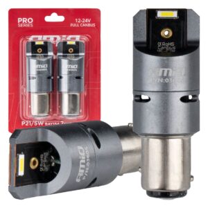 AMiO Λάμπες Αυτοκινήτου P21/5W Canbus LED 6000K Ψυχρό Λευκό 12-24V 2τμχ