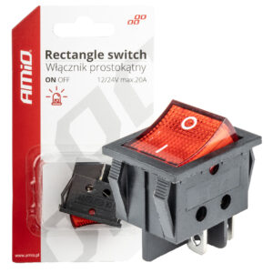 AMiO Διακόπτης On/Off Αυτοκινήτου 12V-24V Universal Mercedes-Benz V Κόκκινο Κωδικός: 03613