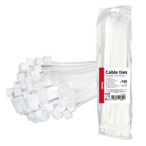 AMiO Δεματικά Καλωδίων 300x3.6mm Λευκό 100τμχ 04309