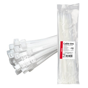 AMiO Δεματικά Καλωδίων 350x4.8mm Λευκό 100τμχ 04312