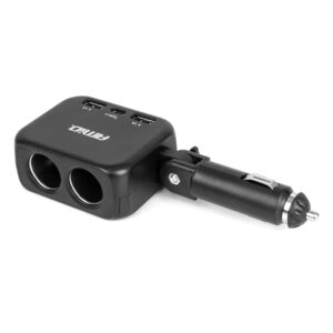 AMiO Φορτιστής Αυτοκινήτου 100W Γρήγορης Φόρτισης με Θύρες: 2xUSB 1xType-C 2xΑναπτήρα Μαύρο Χρώμα Κωδικός: 04357