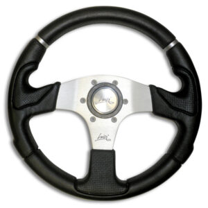 Luisi Τιμόνι Αυτοκινήτου Kobra Τριάκτινο με Διάμετρο 32cm Ασημί/Μαύρο Κωδικός: 13201S