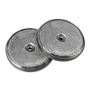 Lampa Ανακλαστήρας Φορτηγού Ανακλαστικά Euro-Norm Λευκά Στρογγυλά με Βίδα 65mm 2ΤΜΧ Κωδικός: L2052.4