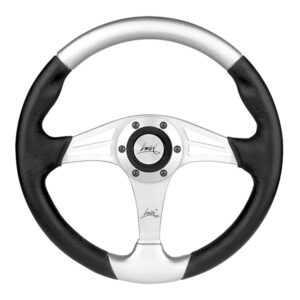 Luisi Τιμόνι Αυτοκινήτου Grinta Τριάκτινο με Διάμετρο 35cm Μαύρο/Ασημί Κωδικός: 13511/93S