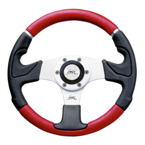 Luisi Τιμόνι Αυτοκινήτου Kobra Mix Τριάκτινο με Διάμετρο 32cm Μαύρο/Κόκκινο Κωδικός: 963201/95S