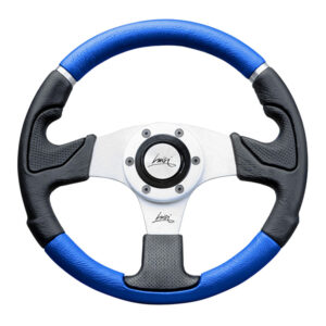 Luisi Τιμόνι Αυτοκινήτου Kobra Mix Τριάκτινο με Διάμετρο 32cm Μαύρο/Μπλε Κωδικός: 963201/99S
