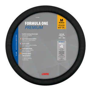 Lampa Κάλυμμα Τιμονιού Αυτοκινήτου Formula One με Διάμετρο 37-39εκ. Συνθετικό Μαύρο