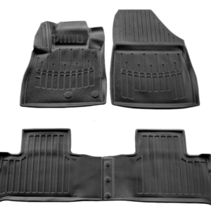 Rezaw Plast Σετ Μπροστινά και Πίσω Πατάκια 3τμχ Τύπου Σκαφάκι για Renault Grand Scenic / Scenic 2014+ Μαύρα Κωδικός: 201904