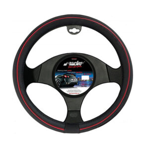 Simoni Racing Κάλυμμα Τιμονιού Αυτοκινήτου Speed με Διάμετρο 37-39εκ. από Δερματίνη Μαύρο
