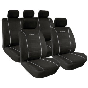 Lampa Σετ Καλύμματα Αυτοκινήτου 4τμχ Βελουτέ Elegance Μαύρα