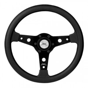 Luisi Τιμόνι Αυτοκινήτου Falcon από Καουτσούκ Τριάκτινο με Διάμετρο 34cm Ασημί/Μαύρο Κωδικός: 70402S