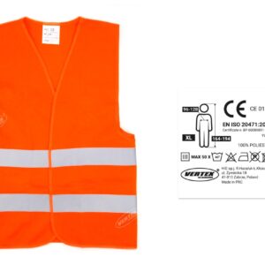 AMiO Γιλέκο Έκτακτης Ανάγκης Αυτοκινήτου XL Φωσφοριζέ/Πορτοκαλί/Πολυεστερικό 71230/P/AM Κωδικός: 01735