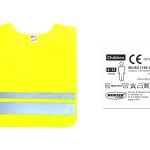 AMiO Παιδικό Γιλέκο Έκτακτης Ανάγκης Αυτοκινήτου Φωσφοριζέ/Κίτρινο/Πολυεστερικό /71231/AM Κωδικός: 01736