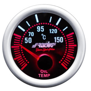 Simoni Racing Όργανο Θερμοκρασίας Λαδιού Αυτοκινήτου 52mm Μαύρο με Κόκκινο Φωτισμό Κωδικός: ΟΡΓ/OT/A