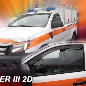 Heko Σετ Ανεμοθραύστες Αυτοκινήτου Μπροστινοί Σκούρο Φιμέ για Ford Ranger 2D 2012 2τμχ Κωδικός: 15314