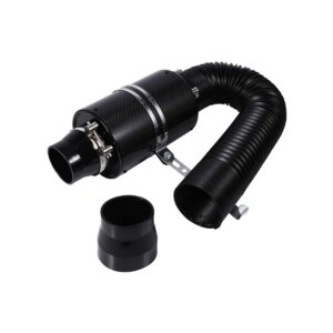 Simoni Racing Βαρελάκι Κλειστού Τύπου Carbon Φ63 24cm με Σωλήνα Σπιράλ Μαύρο 27-95cm Universal Κωδικός: SRAB1