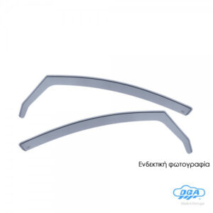 DGA Σετ Ανεμοθραύστες Αυτοκινήτου Μπροστινοί Σκούρο Φιμέ για Peugeot 1007 2005-2009 2τμχ Κωδικός: 19032