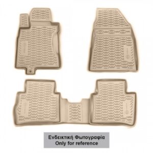 Novline Σετ Μπροστινά και Πίσω Πατάκια 3τμχ Τύπου Σκαφάκι για Lexus LX 2012+ Μπεζ Κωδικός: NLC.29.20.212K