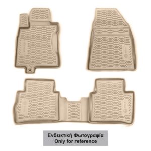 Novline Σετ Μπροστινά και Πίσω Πατάκια 4τμχ Τύπου Σκαφάκι για Toyota Prius 2003-2009 Μπεζ Κωδικός: NLC.48.49.212K