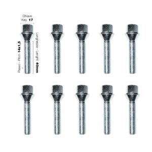 Simoni Racing Μπουλόνια Απλά M14x1.5mm Μήκους 40mm 10τμχ Κωδικός: SRBR/9-10