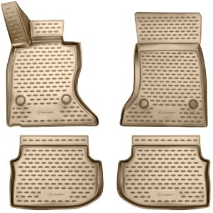 Novline Σετ Μπροστινά και Πίσω Πατάκια 4τμχ Τύπου Σκαφάκι για BMW Σειρά 5 / F10 2010-2013 Μπεζ Κωδικός: NLC.3D.05.32.212K