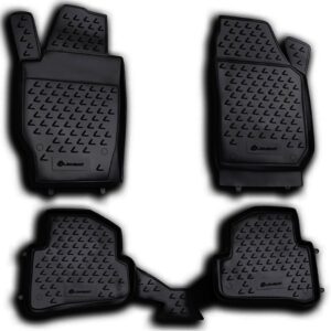 Novline Σετ Μπροστινά και Πίσω Πατάκια 4τμχ Τύπου Σκαφάκι για Skoda Fabia Μαύρα Κωδικός: NLC.45.06.210KH