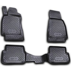 Novline Σετ Μπροστινά και Πίσω Πατάκια 4τμχ Τύπου Σκαφάκι για Audi A6 2006-2011 Μαύρα Κωδικός: NLC.04.08.210