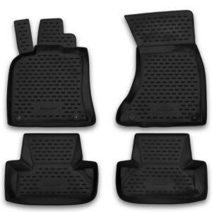 Novline Σετ Μπροστινά και Πίσω Πατάκια 4τμχ Τύπου Σκαφάκι για Audi Q5 2008-2017 Μαύρα Κωδικός: NLC.04.15.210