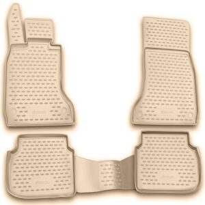 Novline Σετ Μπροστινά και Πίσω Πατάκια 4τμχ Τύπου Σκαφάκι για BMW Σειρά 7 2007-2015 Μπεζ Κωδικός: NLC.05.14.212K