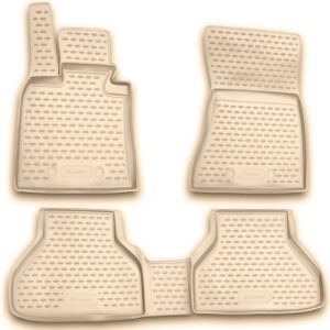 Novline Σετ Μπροστινά και Πίσω Πατάκια 4τμχ Τύπου Σκαφάκι για BMW X6 2008-2014 Μπεζ Κωδικός: NLC.05.18.212K