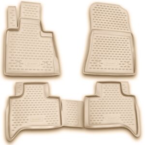 Novline Σετ Μπροστινά και Πίσω Πατάκια 4τμχ Τύπου Σκαφάκι για BMW X5 2000-2006 Μπεζ Κωδικός: NLC.05.29.212K