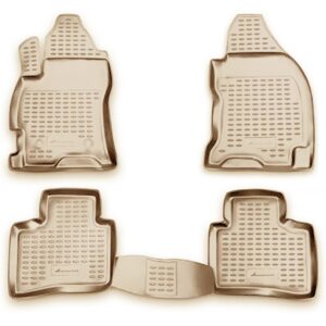 Novline Σετ Μπροστινά και Πίσω Πατάκια 4τμχ Τύπου Σκαφάκι για Ford Mondeo 2000-2007 Μπεζ Κωδικός: NLC.16.05.212