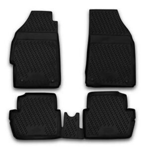 Novline Σετ Μπροστινά και Πίσω Πατάκια 4τμχ Τύπου Σκαφάκι για Chevrolet Spark 2010-2015 Μαύρα Κωδικός: CARCHV00015H