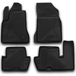 Novline Σετ Μπροστινά και Πίσω Πατάκια 4τμχ Τύπου Σκαφάκι για Citroen C4 Picasso 2007-2013 Μαύρα Κωδικός: CARCRN00013