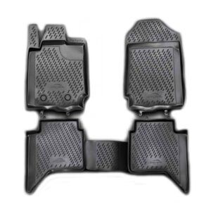 Novline Σετ Μπροστινά και Πίσω Πατάκια 4τμχ Τύπου Σκαφάκι για Ford Ranger 2011+ Γκρι Κωδικός: CARFRD00005KHG