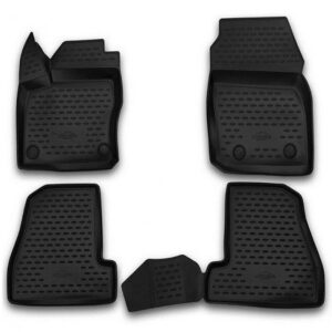 Novline Σετ Μπροστινά και Πίσω Πατάκια 4τμχ Τύπου Σκαφάκι για Ford Focus 2011-2019 Μαύρα Κωδικός: CARFRD00031K