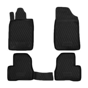 Novline Σετ Μπροστινά και Πίσω Πατάκια 4τμχ Τύπου Σκαφάκι για Peugeot 206 3/5D 1998+ Μαύρα Κωδικός: CARPGT00007