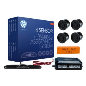 M-Tech Σύστημα Παρκαρίσματος Αυτοκινήτου με Οθόνη και 4 Αισθητήρες 21.5mm σε Μαύρο Χρώμα Κωδικός: CP24B