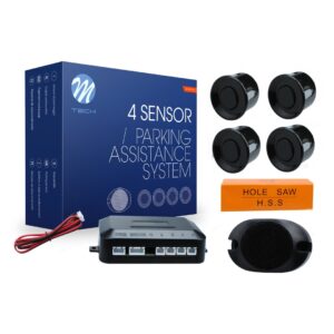 M-Tech Σύστημα Παρκαρίσματος Αυτοκινήτου με Buzzer και 4 Αισθητήρες σε Μαύρο Χρώμα Κωδικός: CP7B