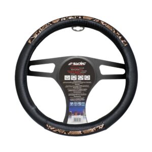 Simoni Racing Κάλυμμα Τιμονιού Αυτοκινήτου Snake με Διάμετρο 37-39εκ. Δερμάτινο Μαύρο
