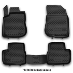 Novline Σετ Μπροστινά και Πίσω Πατάκια 4τμχ Τύπου Σκαφάκι για Peugeot 2008 / 208 2008 Μαύρα Κωδικός: D000000188
