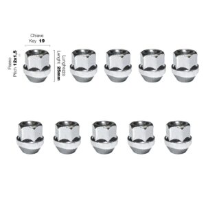 Simoni Racing Παξιμάδια Κωνικά 12x1.50/25mm/19 10τμx 10τμχ Κωδικός: SRDR/4-10