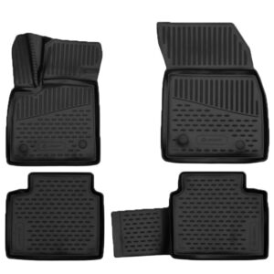 Novline Σετ Μπροστινά και Πίσω Πατάκια 4τμχ Τύπου Σκαφάκι για Ford Focus 5D 2018 Μαύρα Κωδικός: ELEMENT3D01866210K