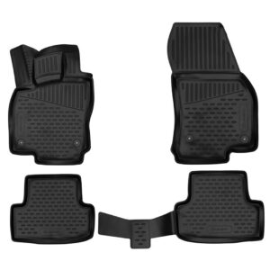 Novline Σετ Μπροστινά και Πίσω Πατάκια 4τμχ Τύπου Σκαφάκι για Skoda Karoq 2017+ Μαύρα Κωδικός: ELEMENT3D01924210K