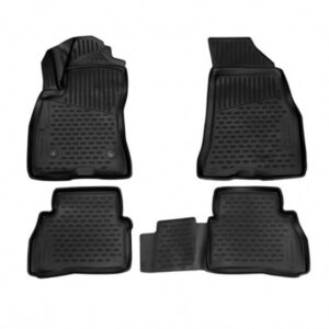 Novline Σετ Μπροστινά και Πίσω Πατάκια 4τμχ Τύπου Σκαφάκι για Fiat Doblo 2015+ Μαύρα Κωδικός: ELEMENT3D01929210K