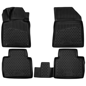 Novline Σετ Μπροστινά και Πίσω Πατάκια 4τμχ Τύπου Σκαφάκι για Peugeot 508 2019+ Μαύρα Κωδικός: ELEMENT3D02032210K