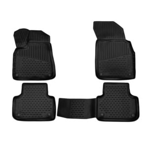 Novline Σετ Μπροστινά και Πίσω Πατάκια 4τμχ Τύπου Σκαφάκι για Audi Q8 2018 Μαύρα Κωδικός: 675436