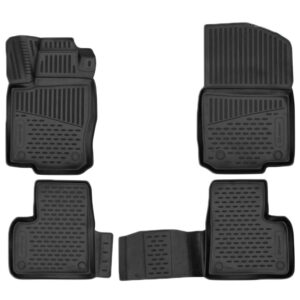 Novline Σετ Μπροστινά και Πίσω Πατάκια 4τμχ Τύπου Σκαφάκι για Mercedes-Benz GLE Renault Coupe Hyundai Coupe 2015-2019 Μαύρα Κωδικός: ELEMENT3D02411210K