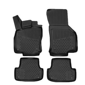 Novline Σετ Μπροστινά και Πίσω Πατάκια 4τμχ Τύπου Σκαφάκι για Audi A3 4D 2016 Μαύρα Κωδικός: ELEMENT3D02413210K